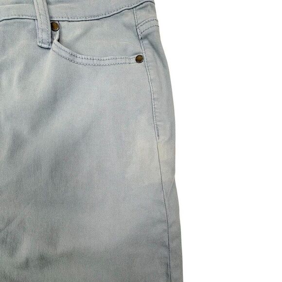 Buffalo David Britton Havana High-Rise Stretch Skinny Ankle Jeans Pastel Blue 10 - Picture 9 of 14